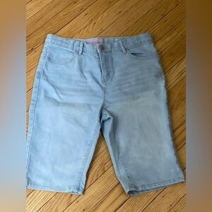 Children's Place  Light Wash Jeans Bermuda Shorts Size 16